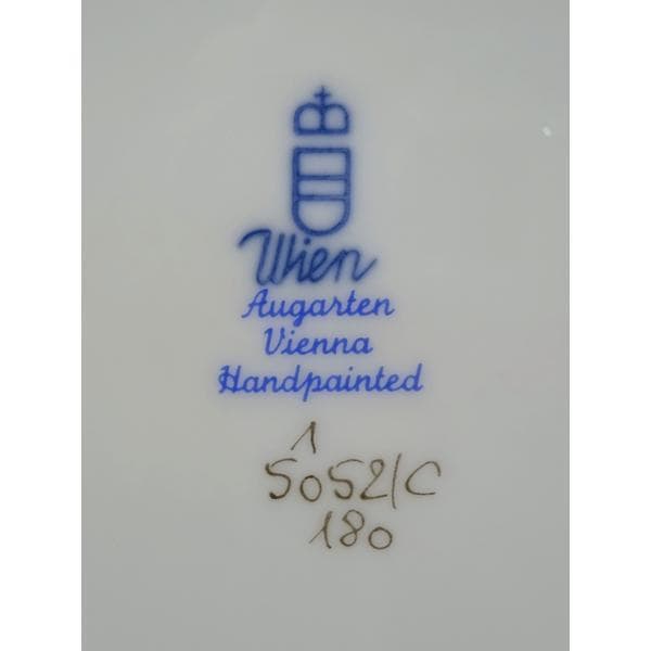 新品アウガルテン シンプルブーケ プレート19cmローズ