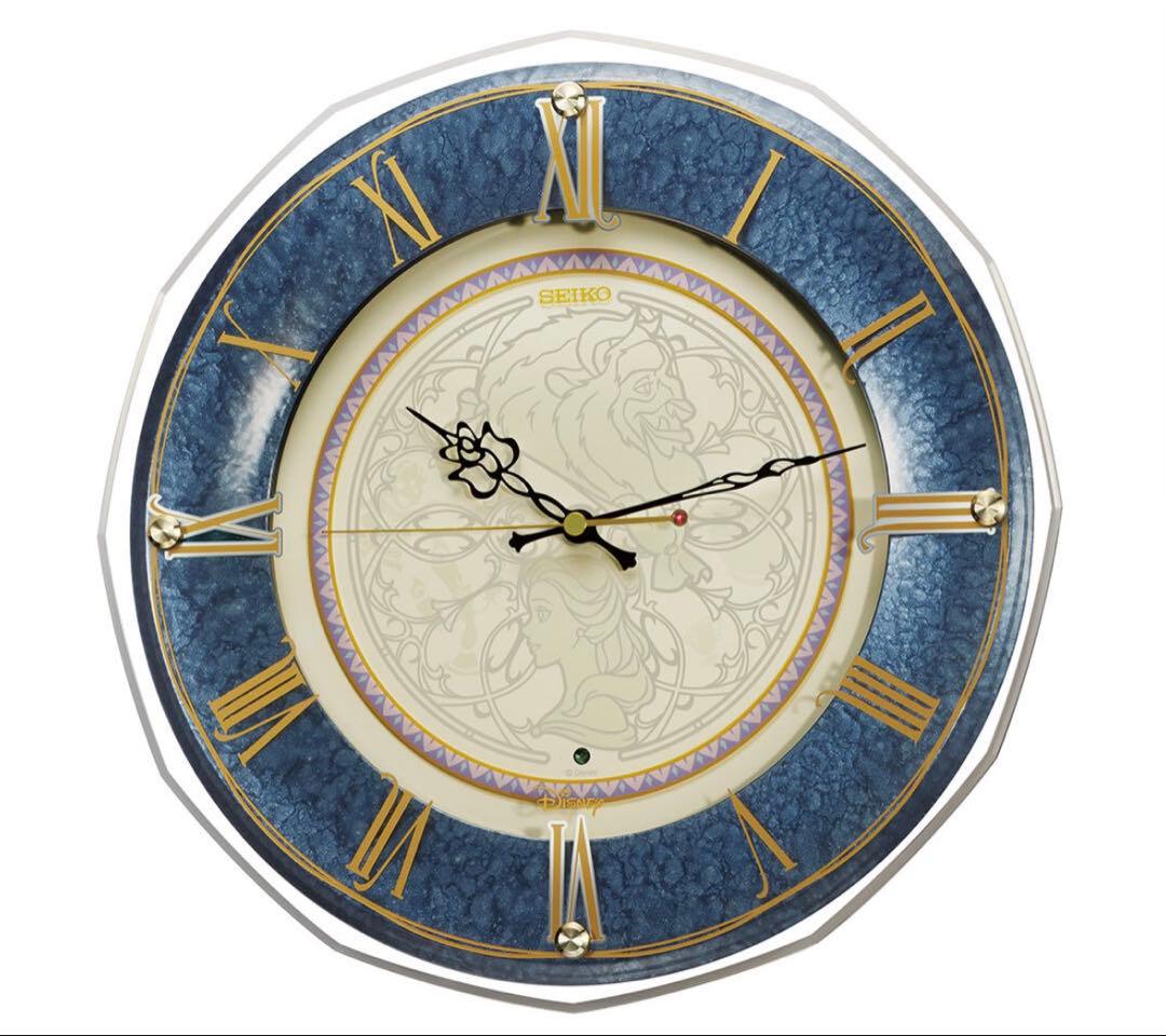 セイコークロック　ディズニー掛時計　美女と野獣 FS516L 電波掛時計