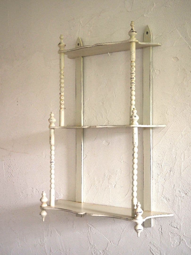 フランス　アンティーク　ウォールシェルフ　棚　ブロカント　シャビー