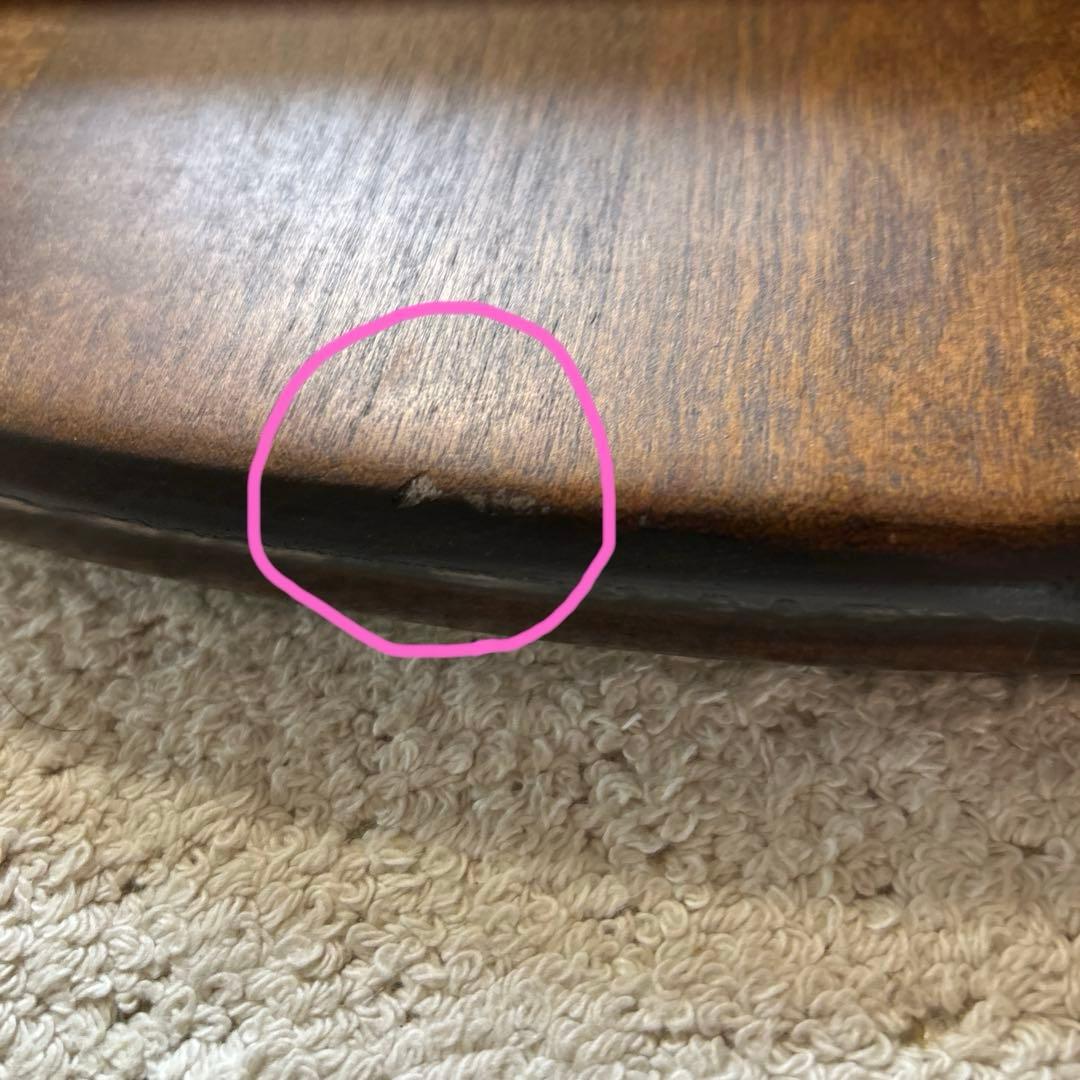 えみる　家具工房芽生★ちゃぶ台90Φ★折りたたみ★山桜太鼓脚