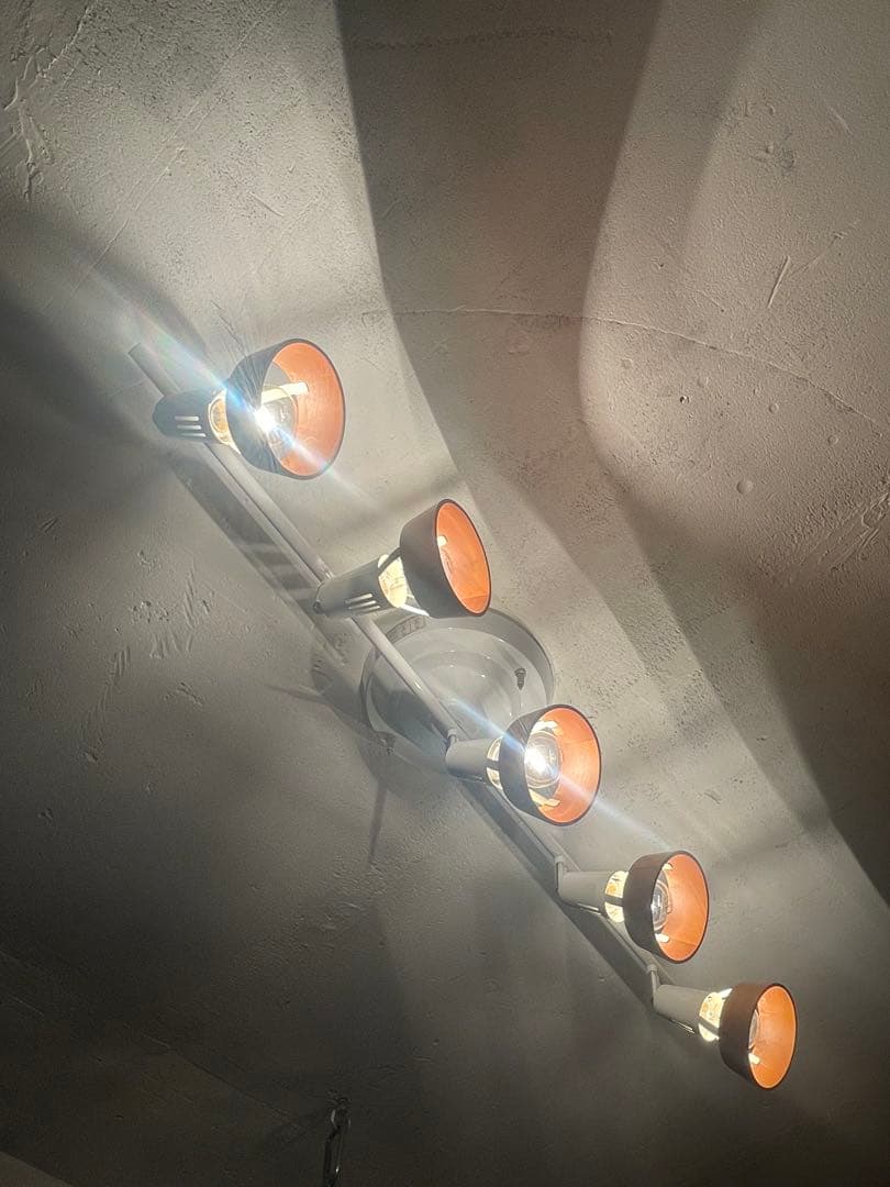 アートワークスタジオ0321 5連　照明　スポットライト　ホワイト＋木製カバー