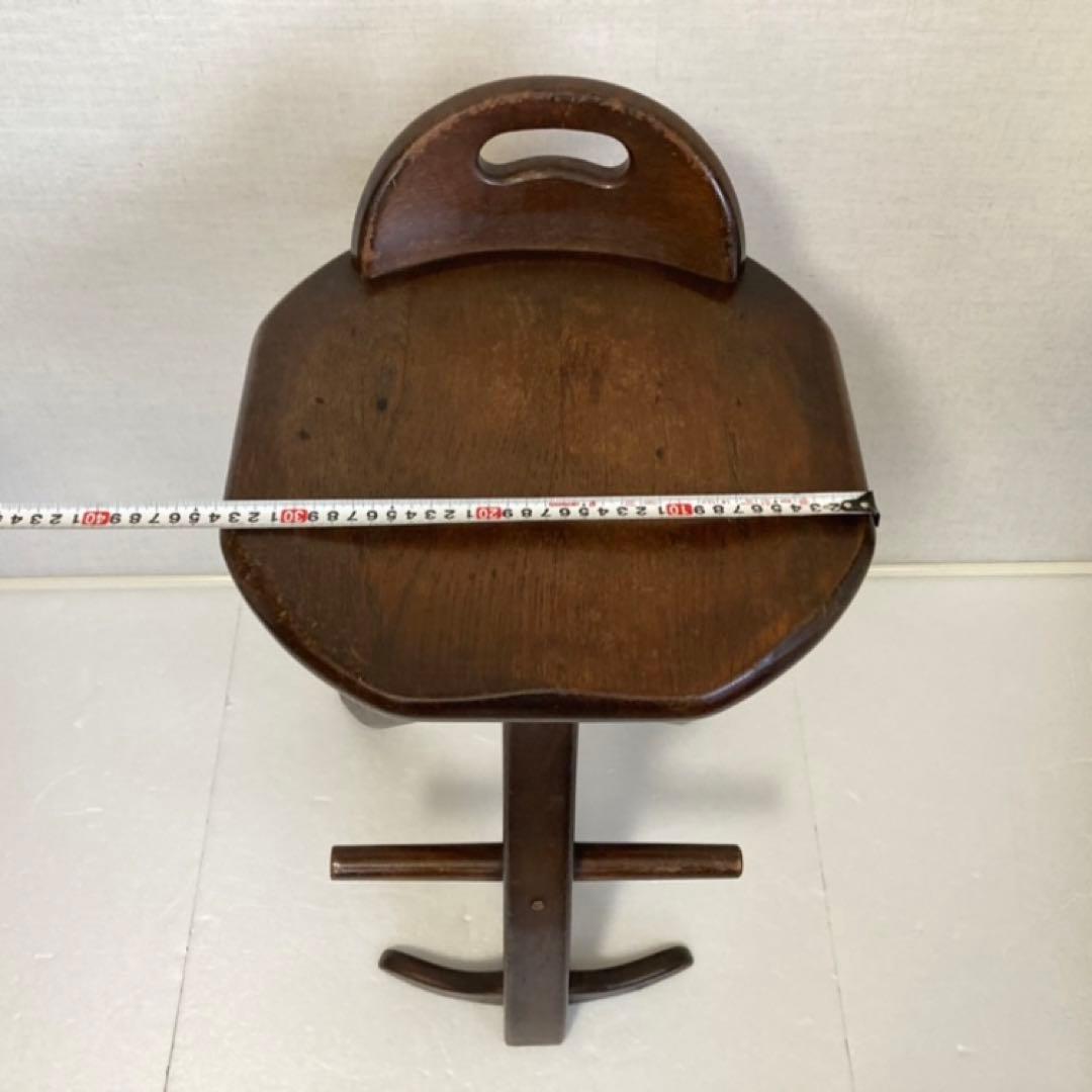 オランダ製 木製 スツール チェア 椅子 無垢材 レトロ ビンテージ