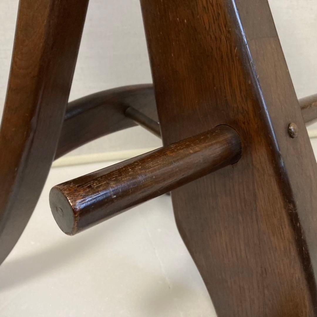 オランダ製 木製 スツール チェア 椅子 無垢材 レトロ ビンテージ