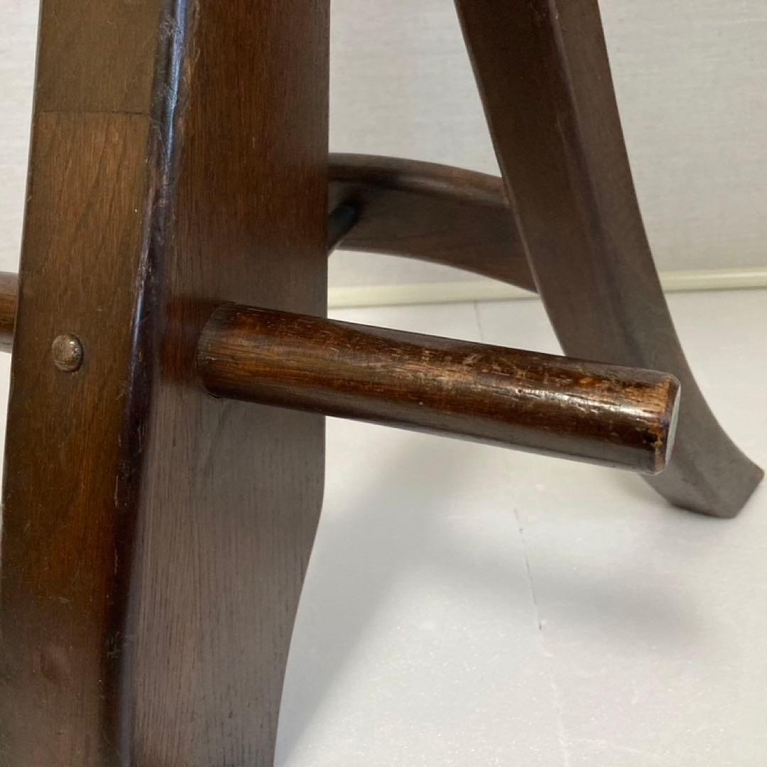 オランダ製 木製 スツール チェア 椅子 無垢材 レトロ ビンテージ