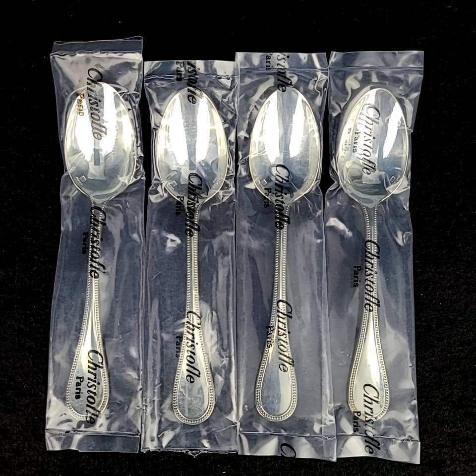 ◆未使用◆クリストフル　パール　8本セット　ケーキフォーク　コーヒースプーン