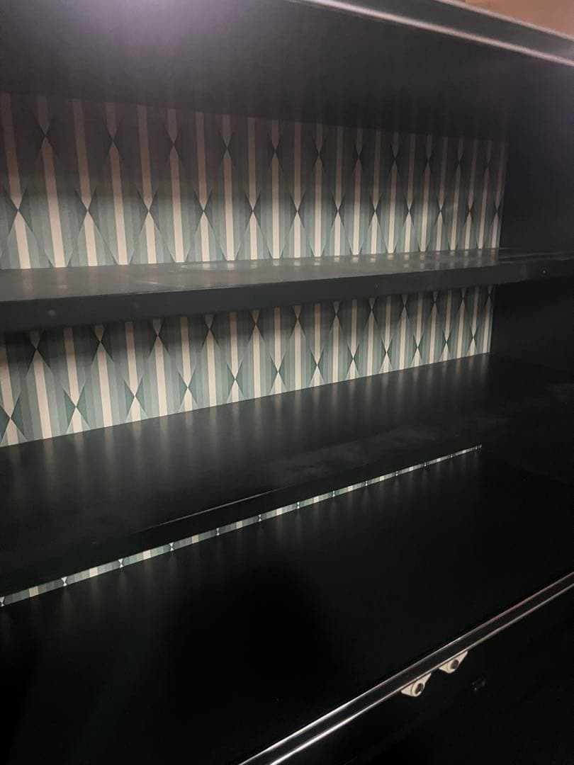 アーチ型 食器棚 レトロポップ 飾り棚 インテリア 昭和レトロ 当時物 緑