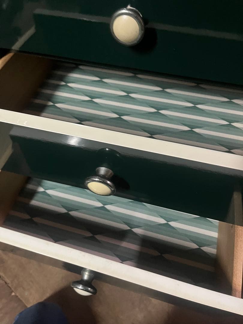 アーチ型 食器棚 レトロポップ 飾り棚 インテリア 昭和レトロ 当時物 緑