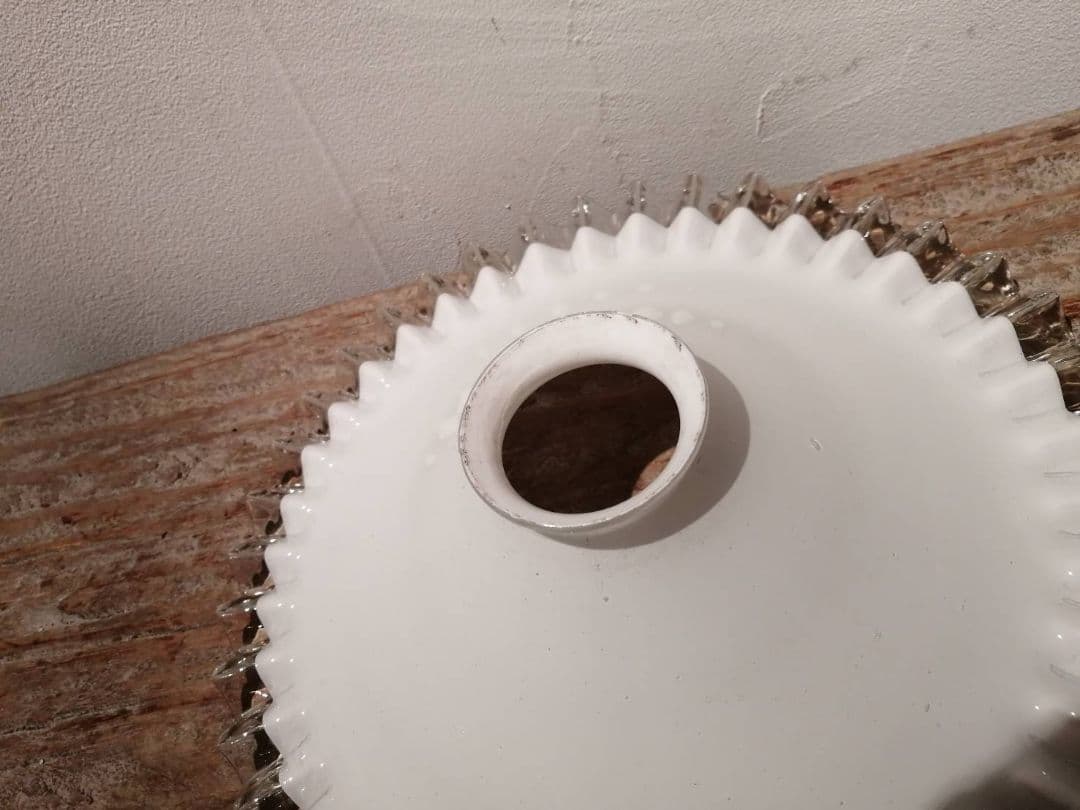 【最終価格】大正ロマン　乳白・ピンク・透明三色電笠