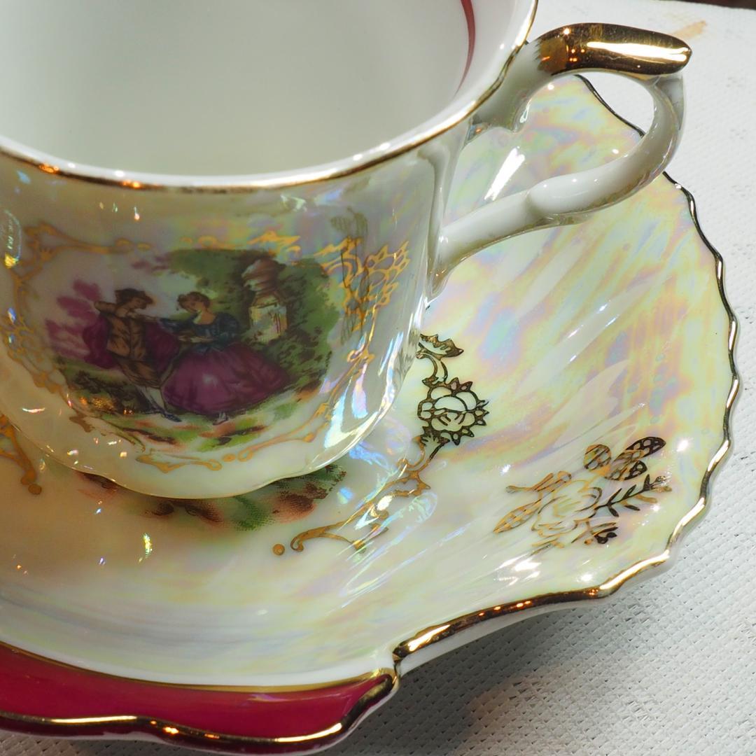 Y.MIZUNO 小さなコーヒーカップ 貝殻型のソーサー オーロラ 日本製