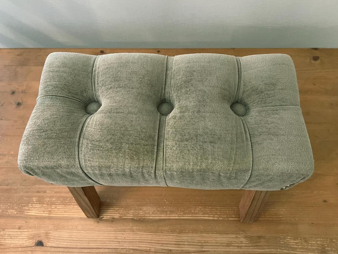 【美品】アンティーク 和紙ベルベット スツール 作家ハンドメイド