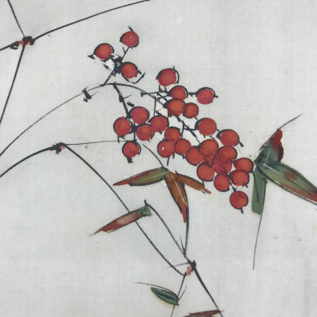 真作】佐野五風/南天の図/横物/清水公照極め箱/掛軸/