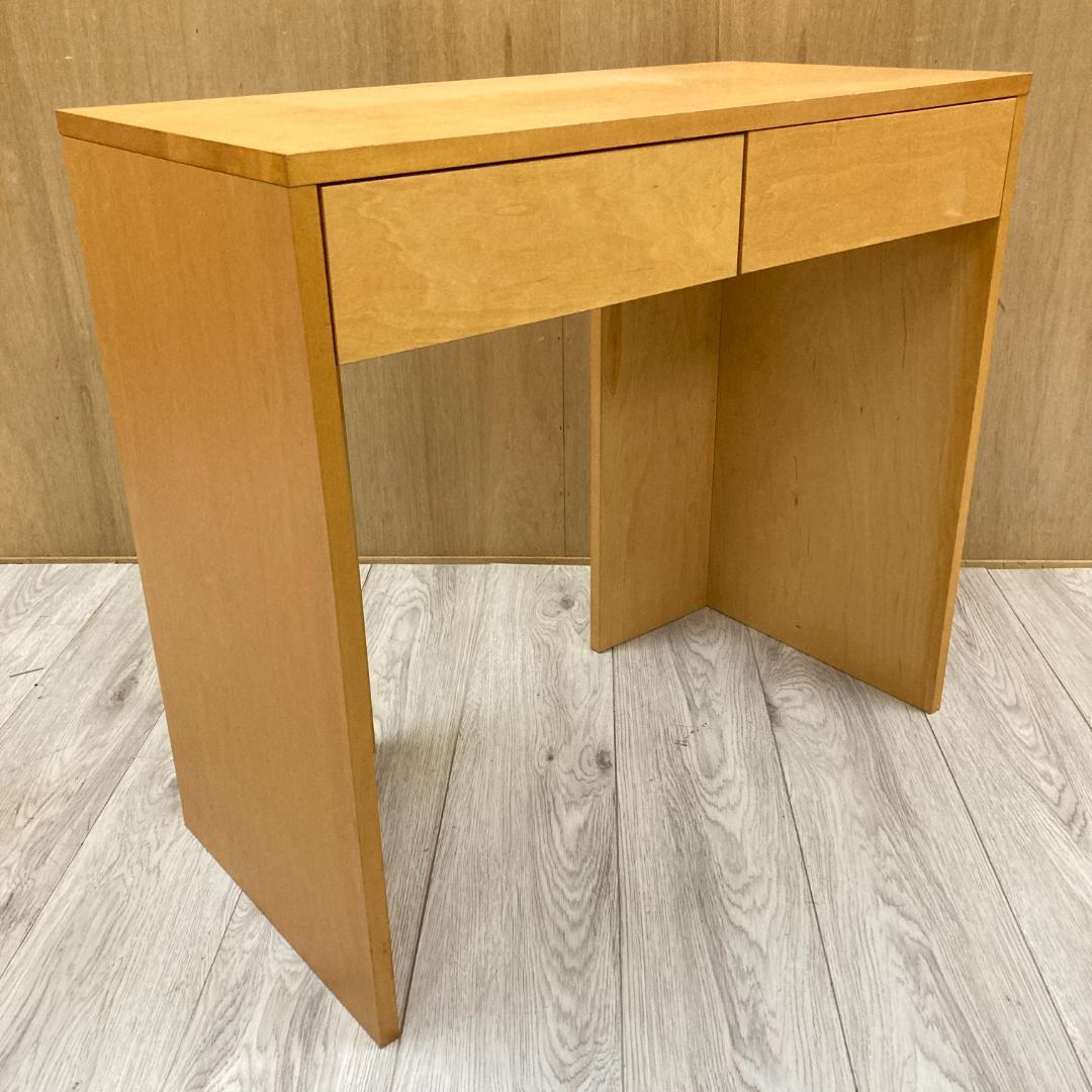 無印良品　デスク　机　引き出し付　メープル