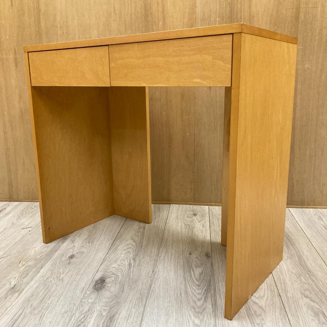 無印良品　デスク　机　引き出し付　メープル