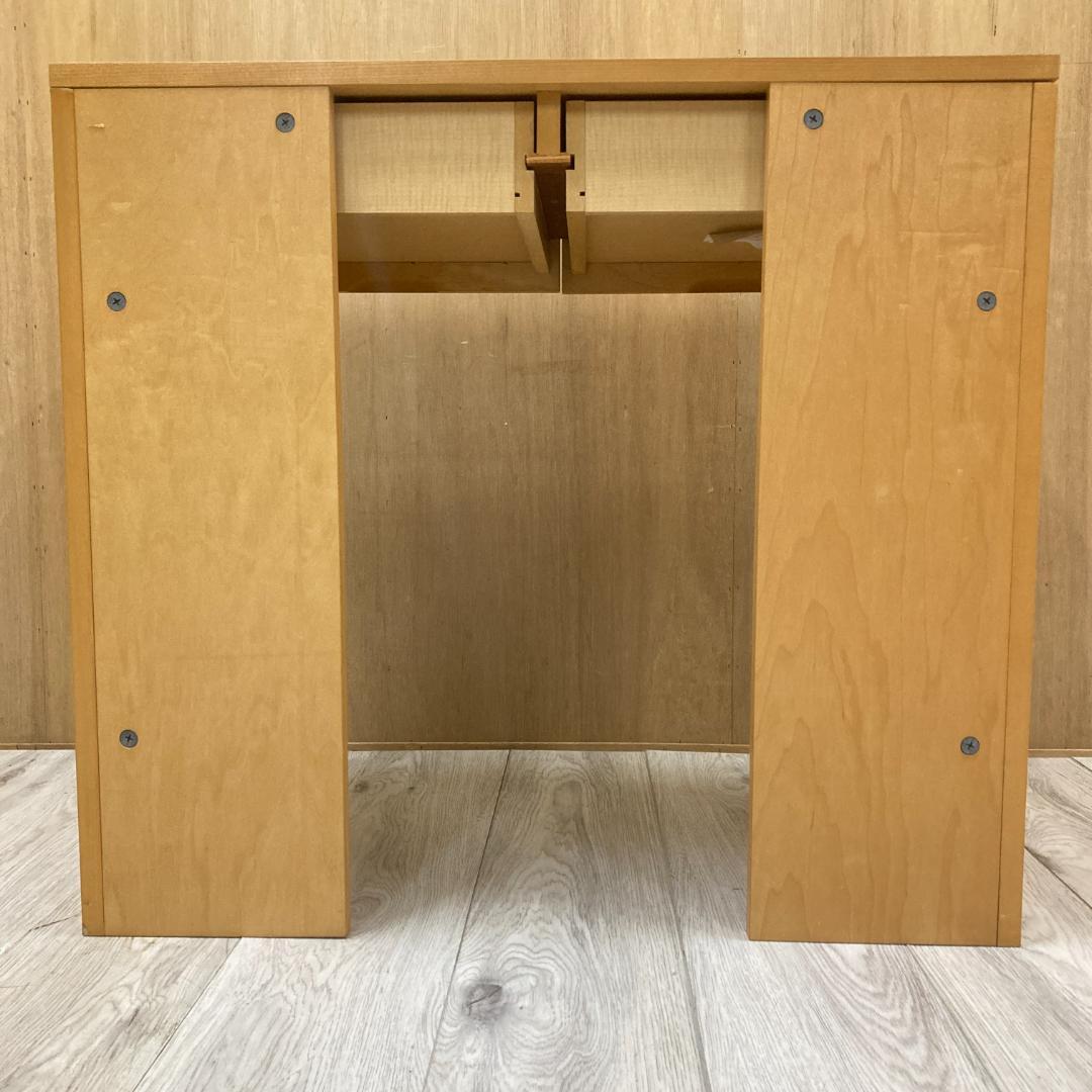 無印良品　デスク　机　引き出し付　メープル