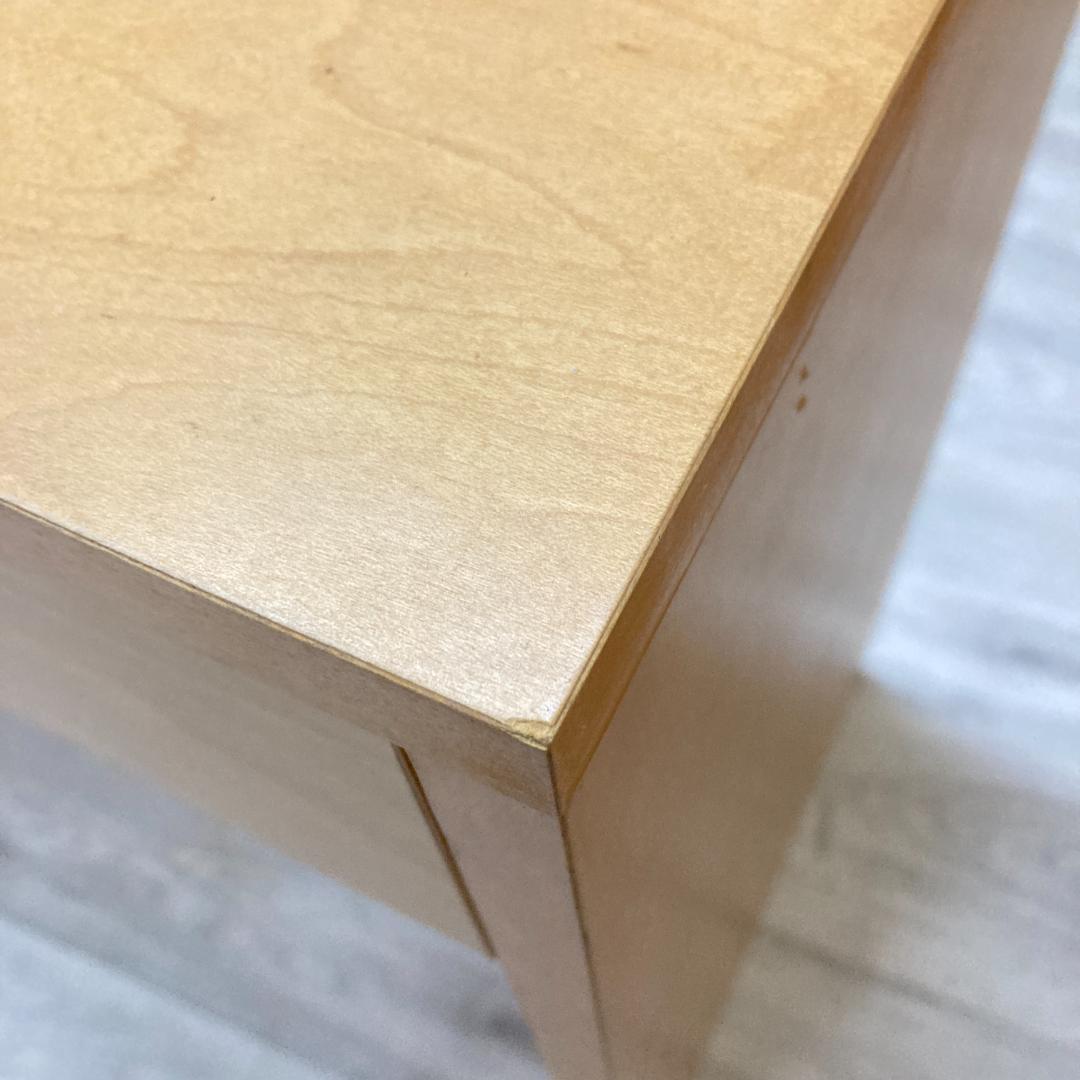 無印良品　デスク　机　引き出し付　メープル
