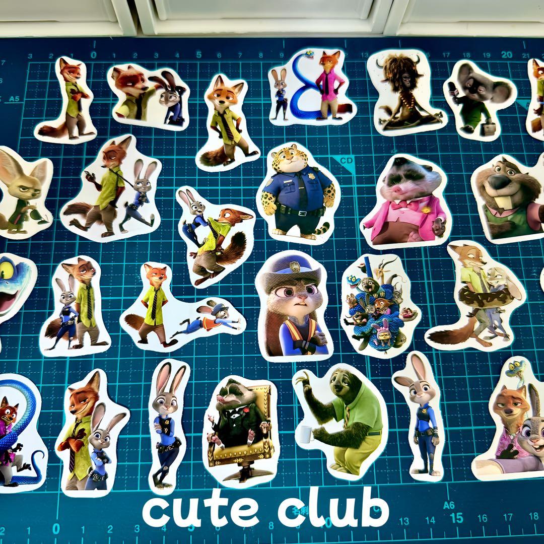 数量限定】ズートピア2 ステッカー 50枚セットニック ジュディ PVC