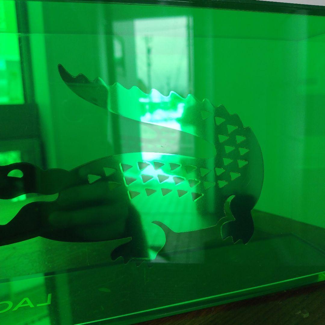 【非売品】かなりレア！LACOSTE 店舗販促用 什器 グリーンアクリルBox