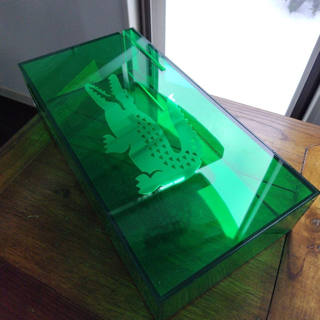【非売品】かなりレア！LACOSTE 店舗販促用 什器 グリーンアクリルBox