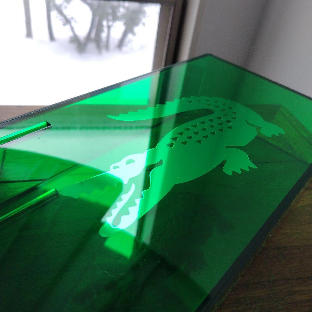 【非売品】かなりレア！LACOSTE 店舗販促用 什器 グリーンアクリルBox