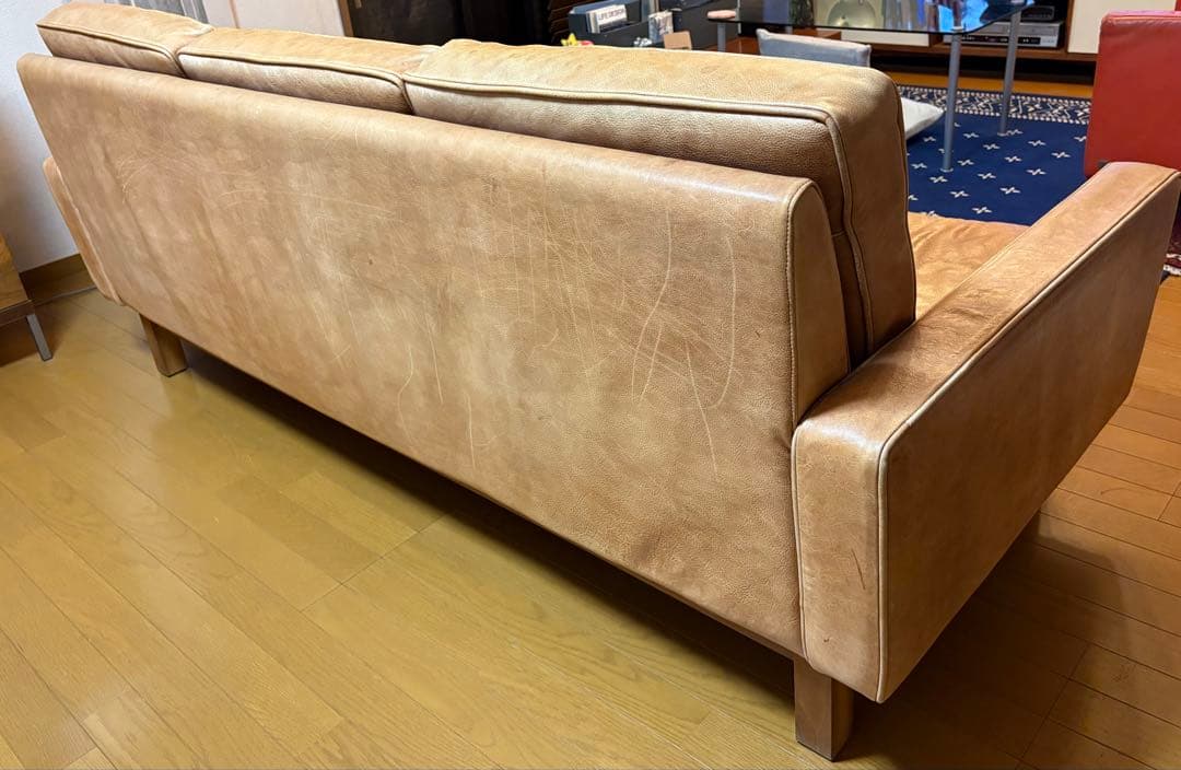 イールドELDブラウンヴィンテージレザー 3人掛けソファアクメファニチャーPFS