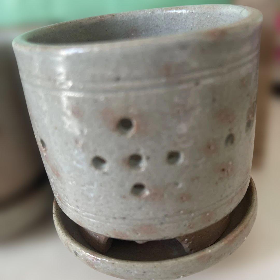 韓国の陶器製お香立て2個セット　ヴィンテージ