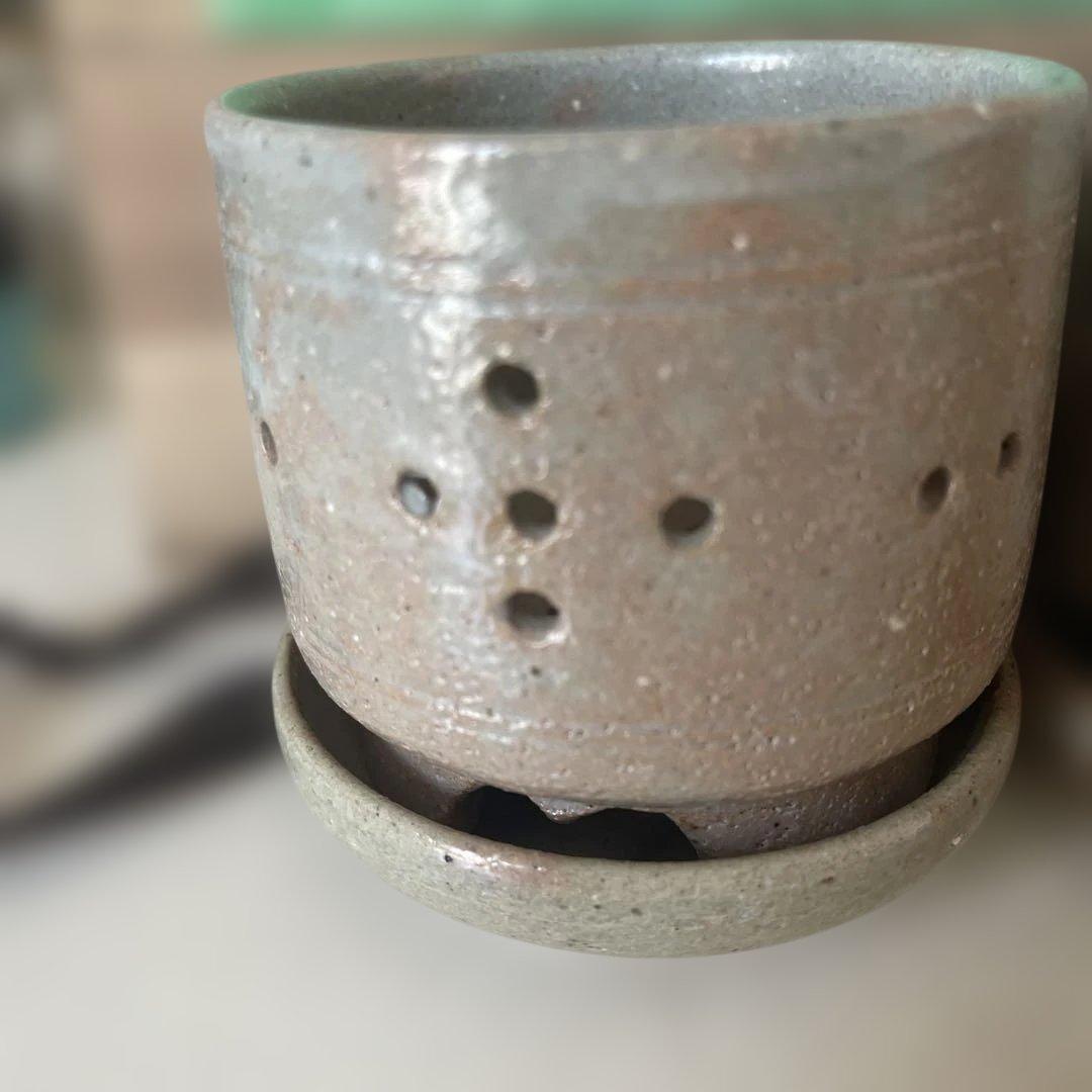 韓国の陶器製お香立て2個セット　ヴィンテージ