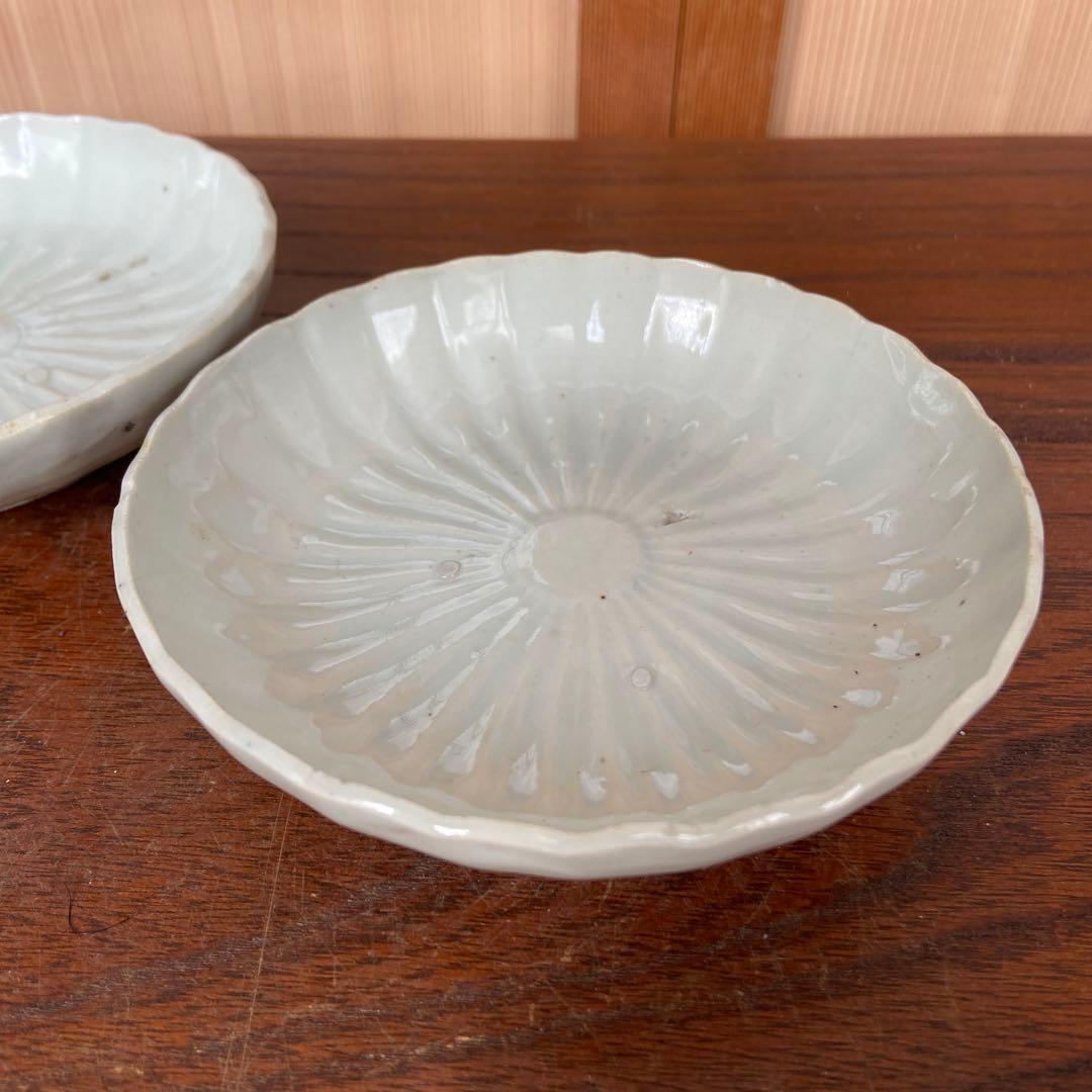 柿右衛門 白磁白菊形皿ニ客 江戸時代 - メルカリ