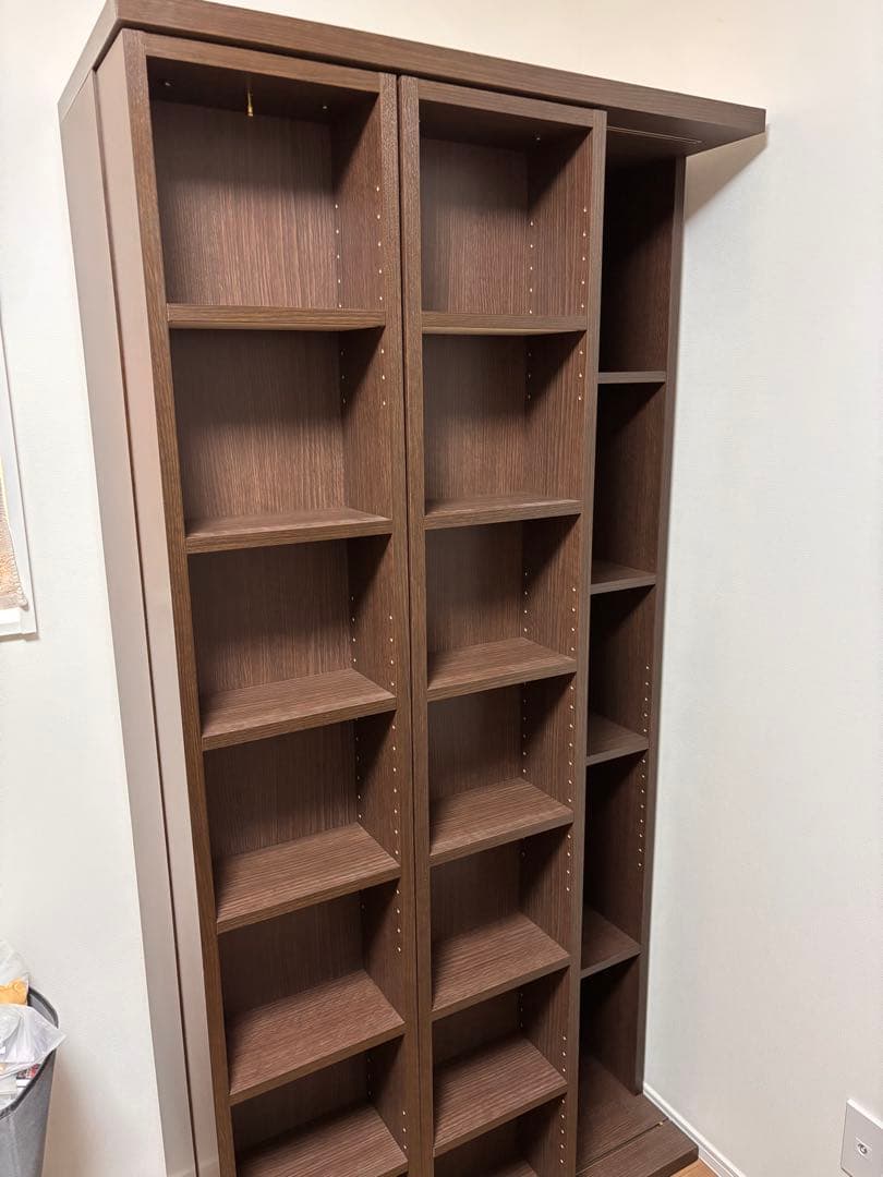 ニトリ　Wスライド本棚