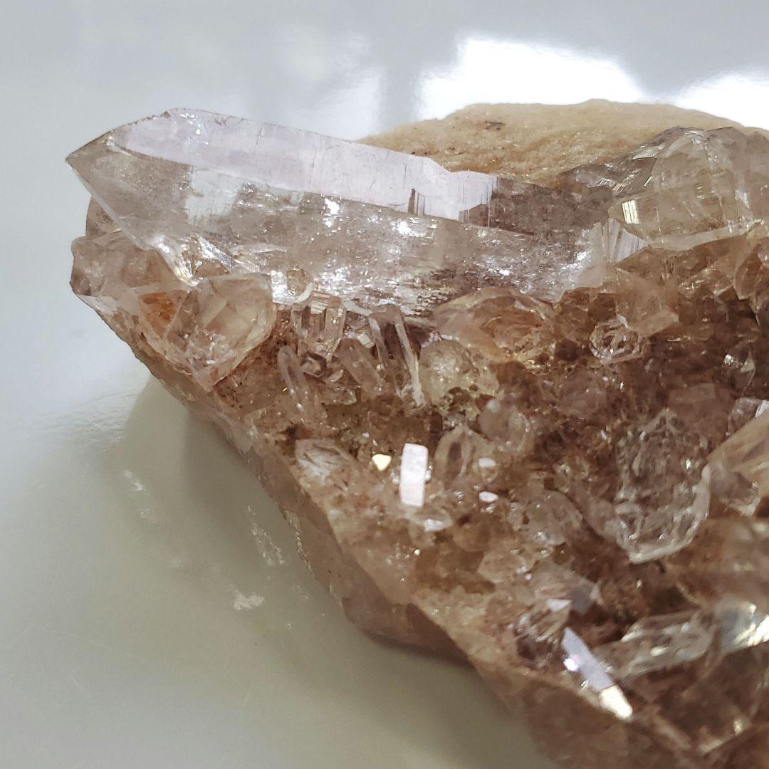 希少色！ピンクマニカラン水晶　クラスター　キラキラ