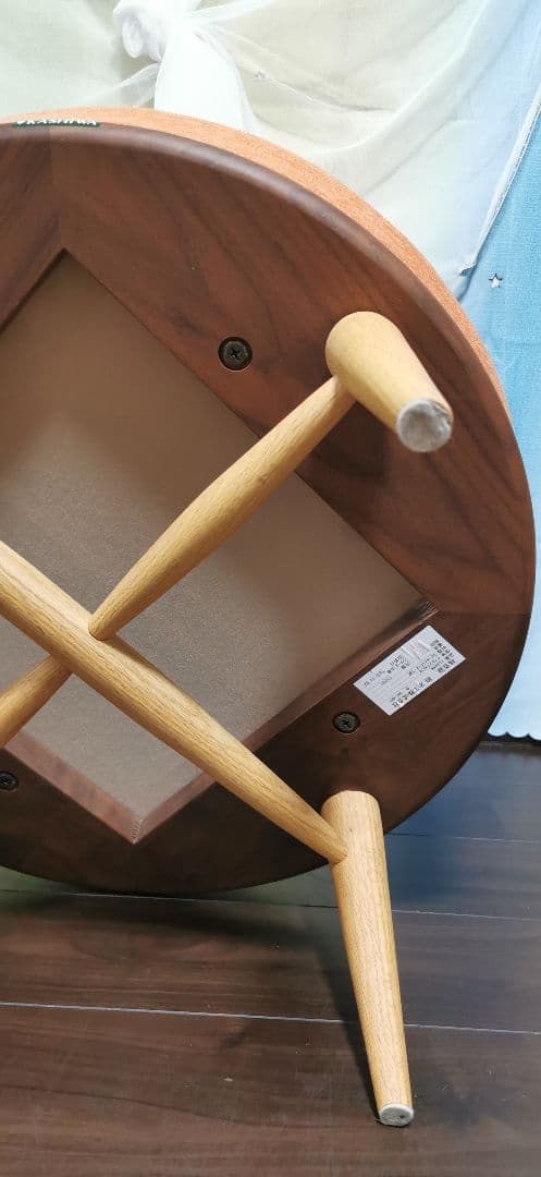 柏木工　KASHIWA　シビル　ラウンド　オットマン オレンジ色　CLS64K