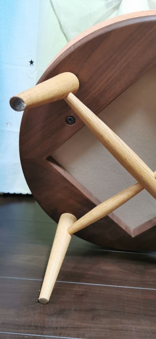 柏木工　KASHIWA　シビル　ラウンド　オットマン オレンジ色　CLS64K