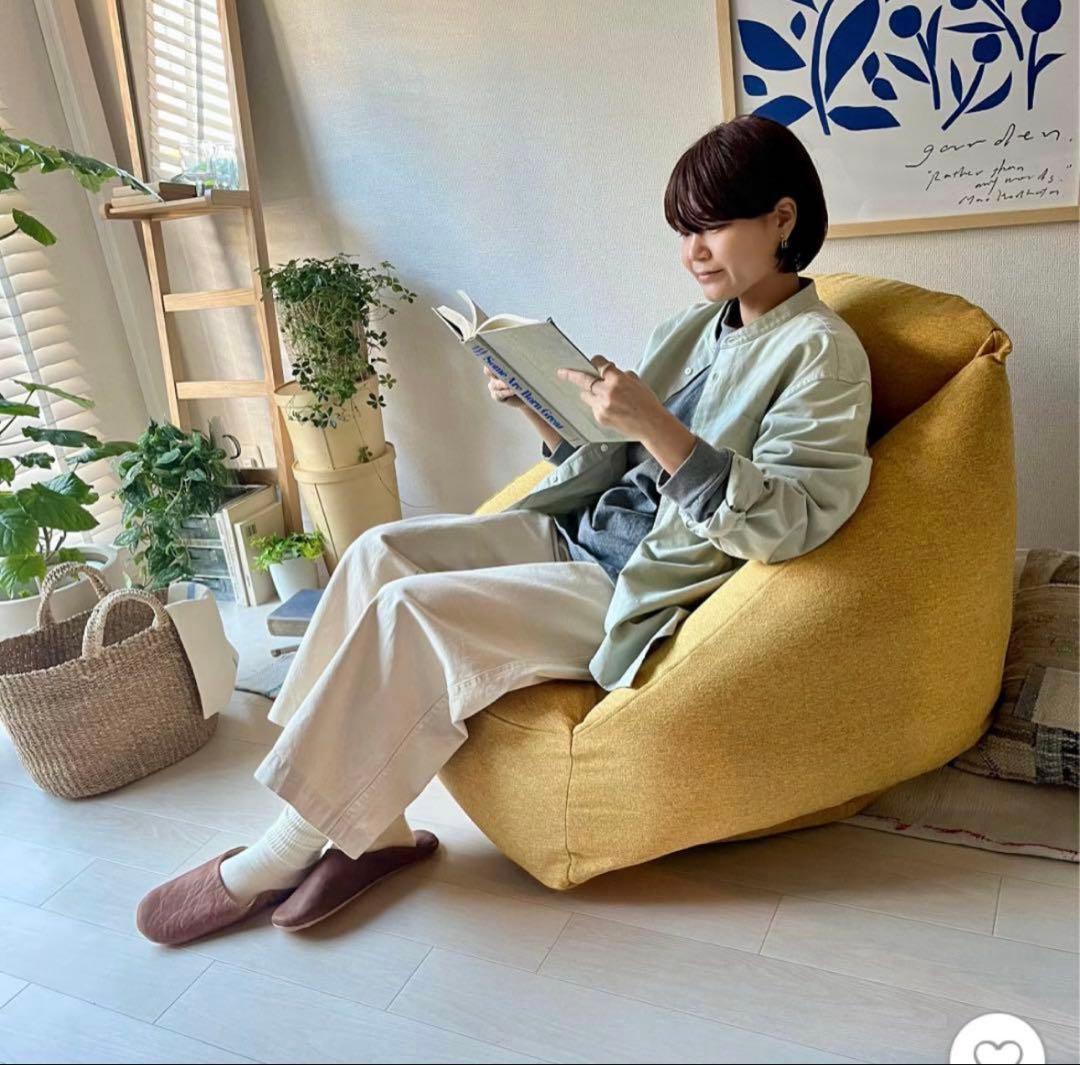 【廃盤品・新品・未使用】無印良品 空気でできたソファ イエロー MUJI