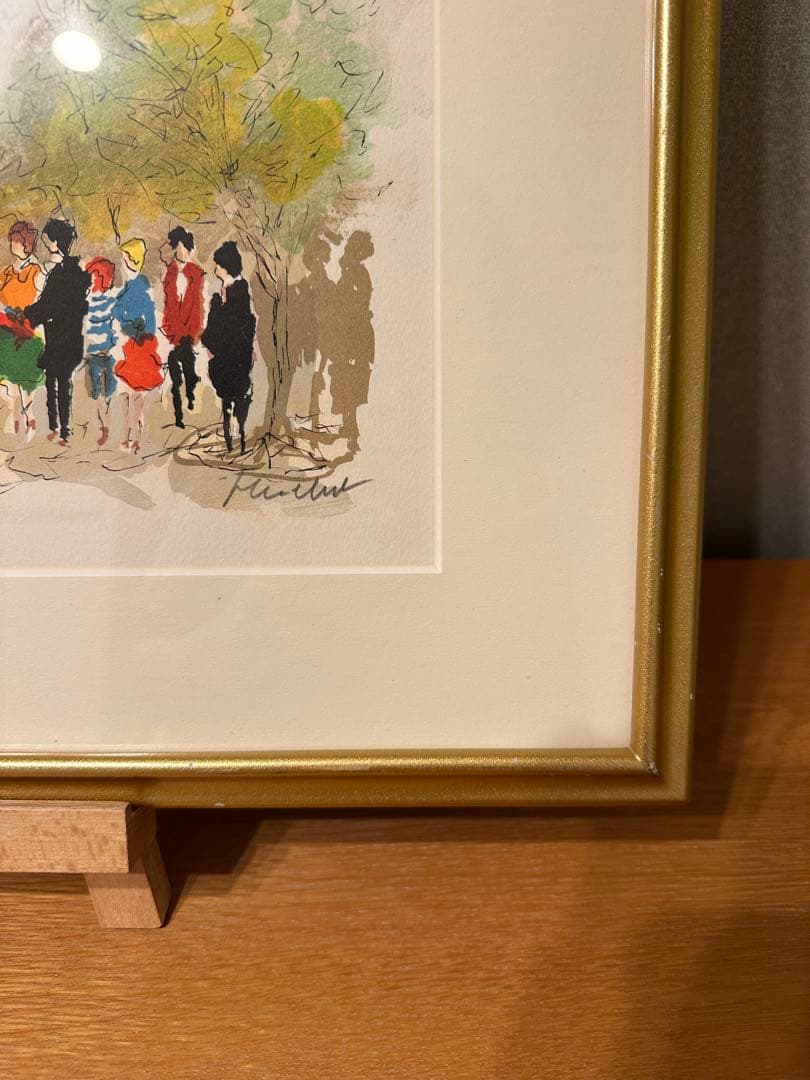 絵画　サイン有 リトグラフ 　パリ　 ウルバン