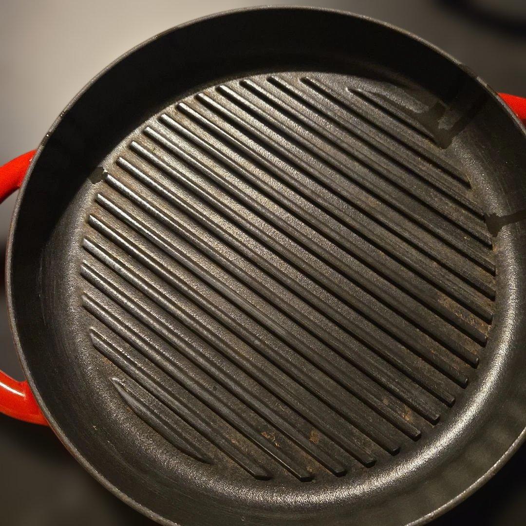 ストウブ グリルパン レッド 26cm ガラス蓋付