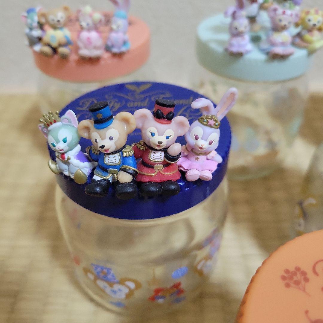 TDS ダッフィー＆フレンズ フィギュア付きガラス瓶(キャニスター)まとめ売り