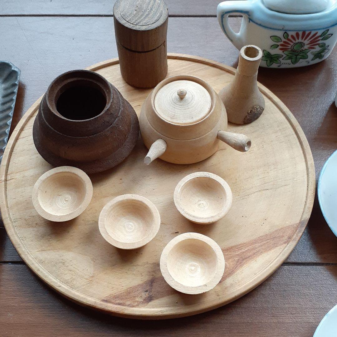 おままごと　お茶道具　射的人形　夢路　ミニチュア　アンティーク　昭和レトロ　雑貨