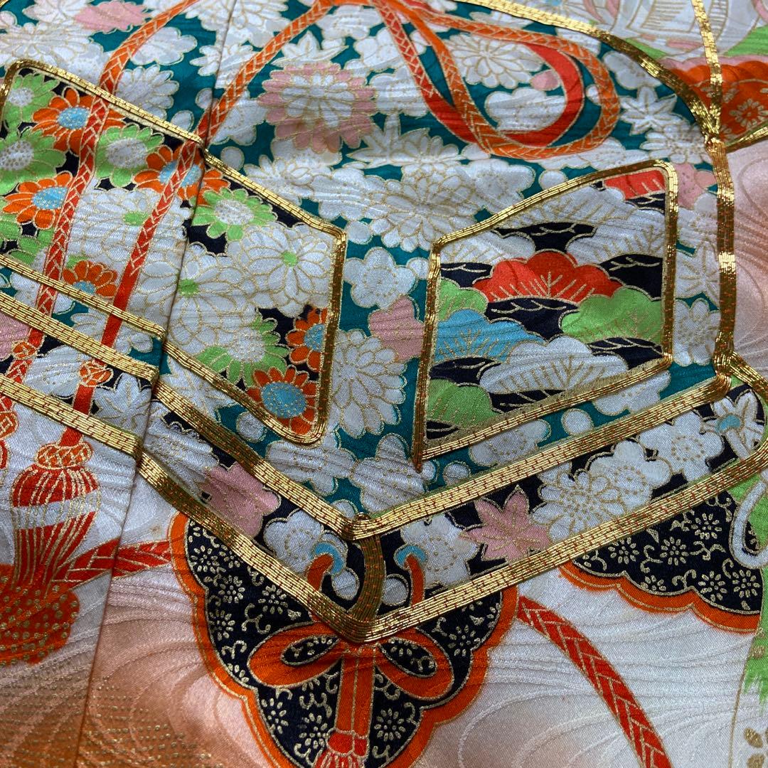 7歳祝い着 七五三用オレンジ着物K102