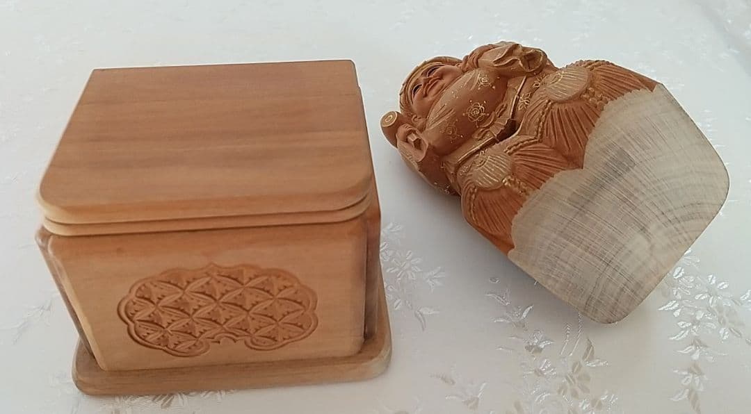 大黒天像【金彩有り】 大自在天 だいこくさま ◆白檀 木彫 仏像