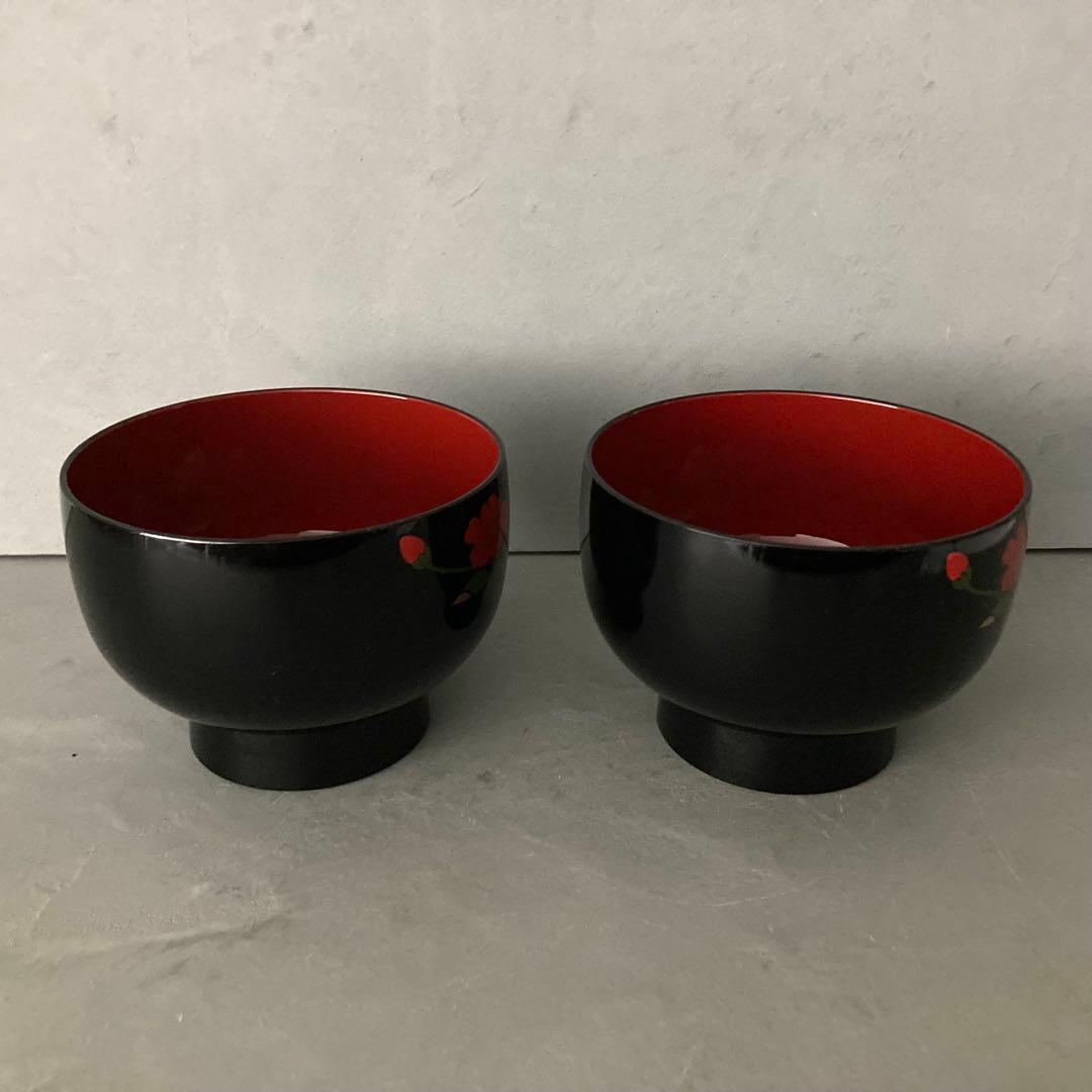 合鹿椀 梅型盆 箸 2客セット