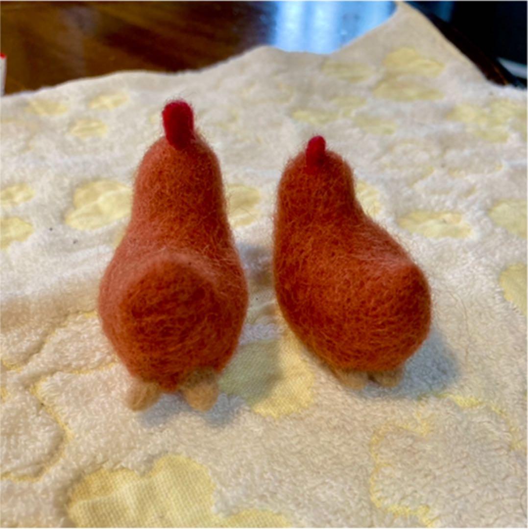 にわとり　羊毛フェルト
