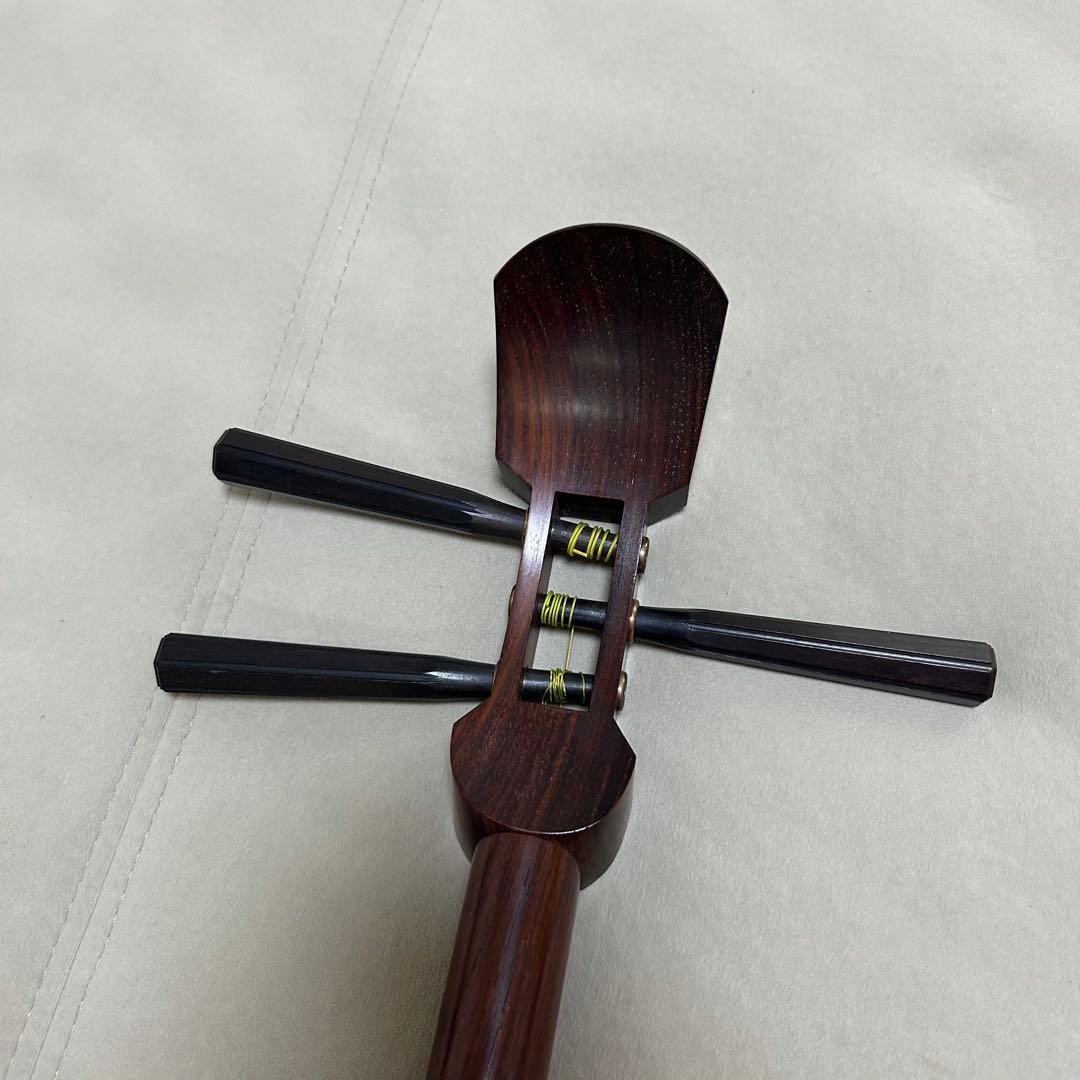 長唄三味線 細棹 本皮 皮破れなし 木製スタンド 長袋、胴袋付き - メルカリ