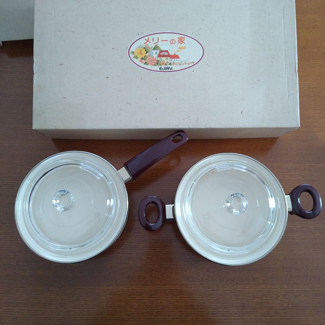 EJIRY　メリーの家　ホーロー 16cm片手鍋、両手鍋セット