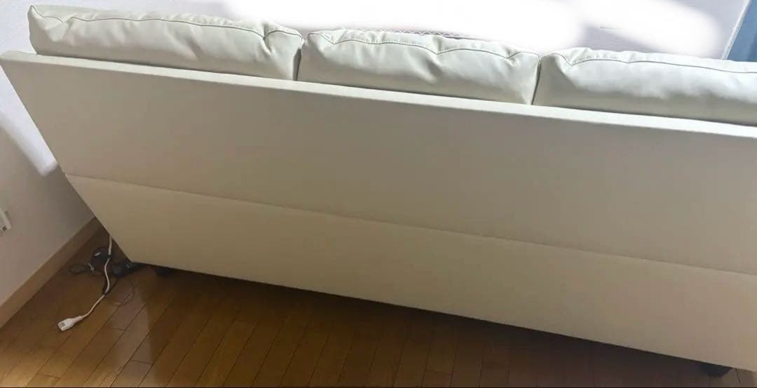 ★引取の場合13000円★レイコージャパン3人掛けソファ　アイボリー