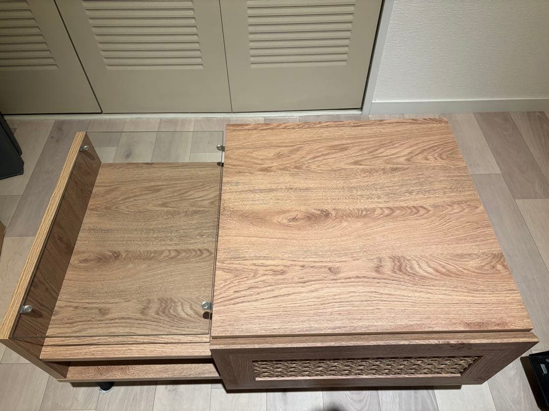 LOWYA ラタン調センターテーブル[幅80]