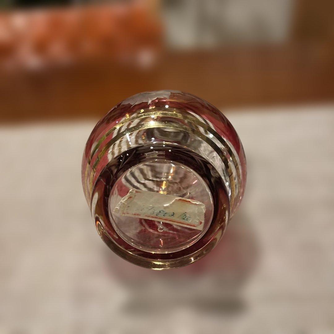 特別価格、　チェコスロバキア　ボヘミアグラス デカンタ　グラス2個セット　￼