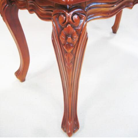 【マホガニー家具】　ディスプレイラック・キャビネット　（猫脚/引出1杯）