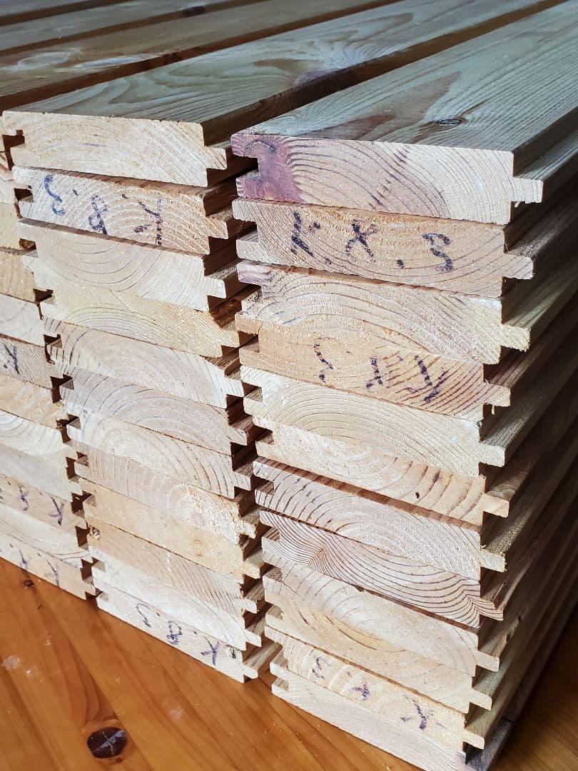 国産桧 DIY インテリア 壁板 床材 足場板 加工済み60枚