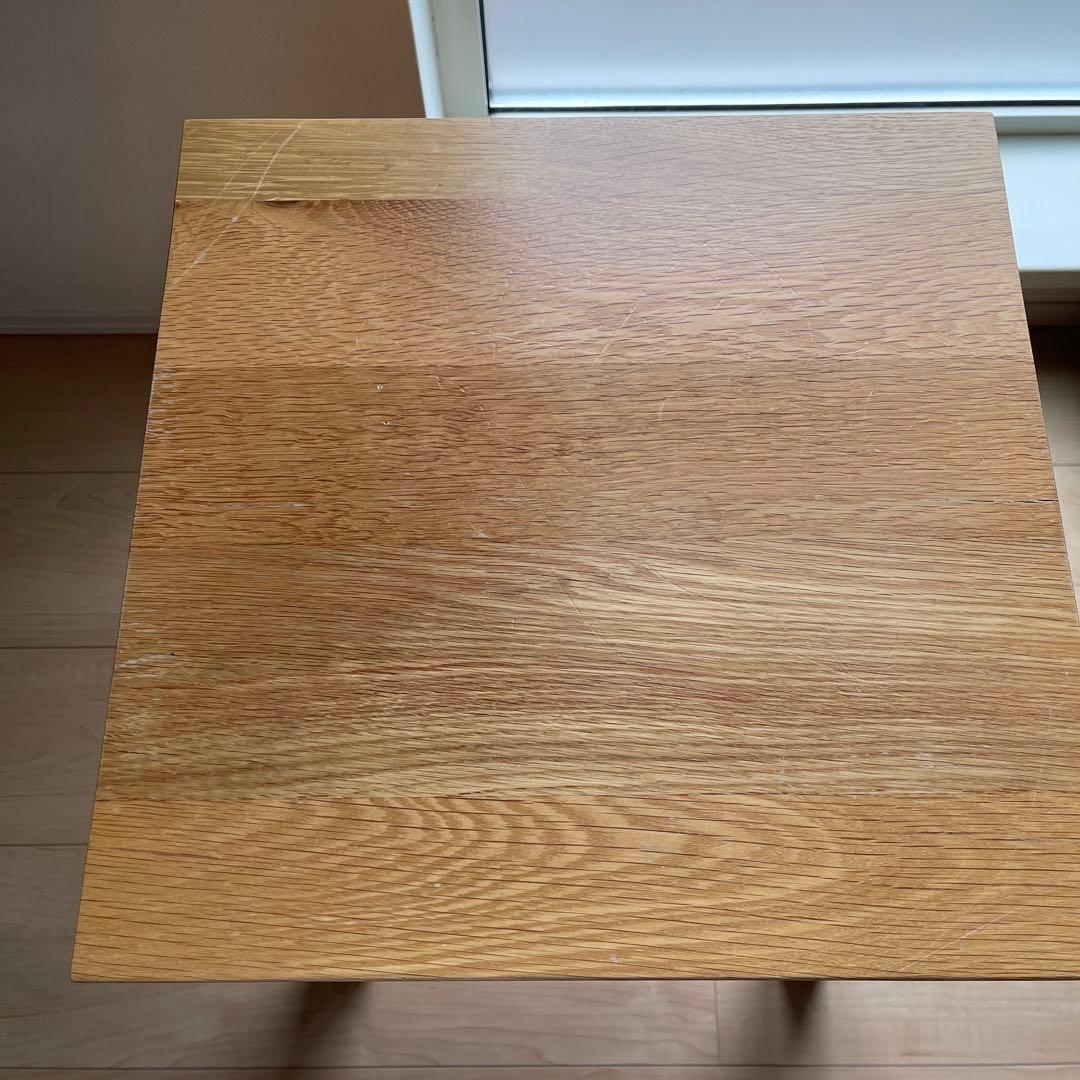 無印良品 オーク無垢材 サイドテーブル ベンチ スツール 椅子 チェア ③