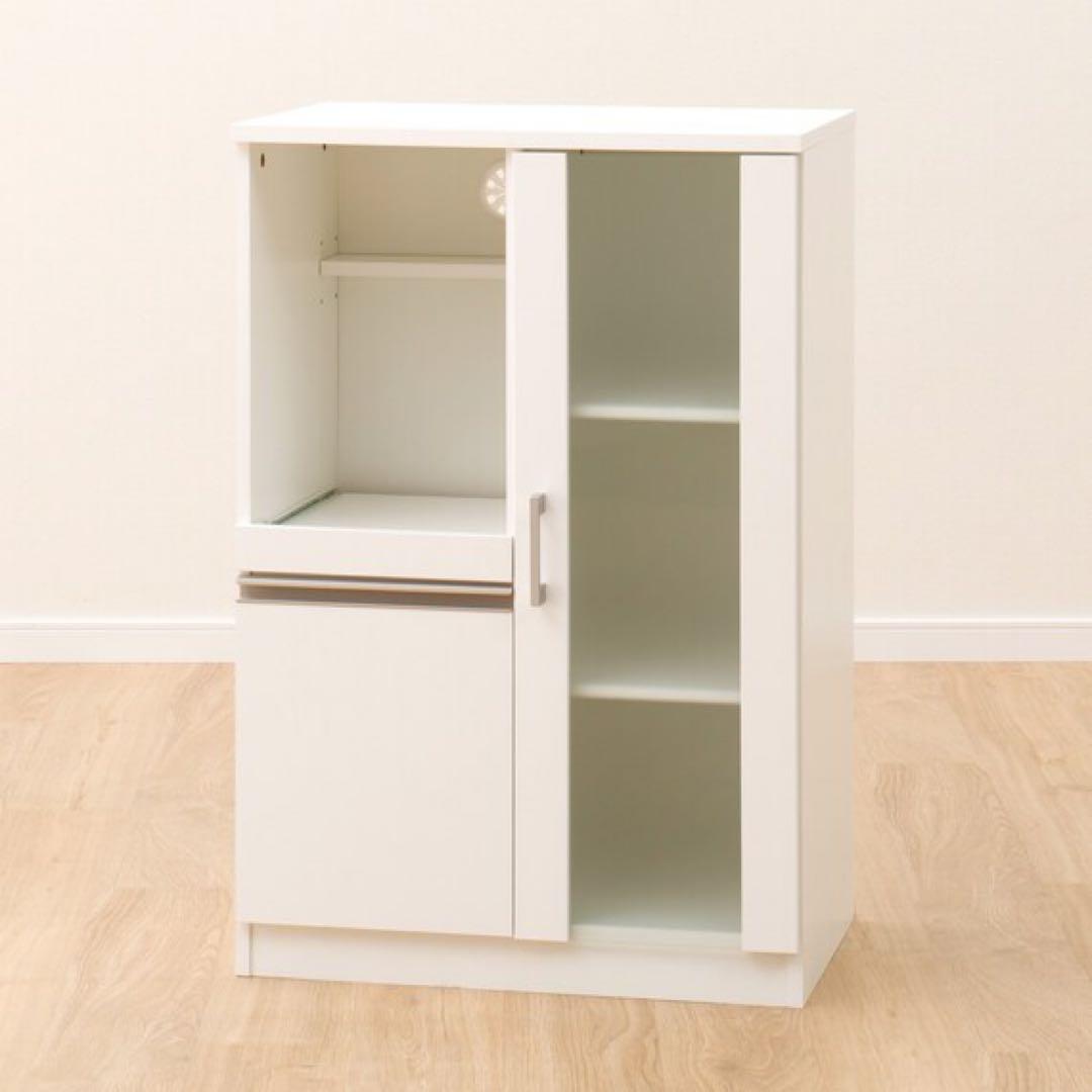 【最終値下】レンジボード 可動棚付き【美品】