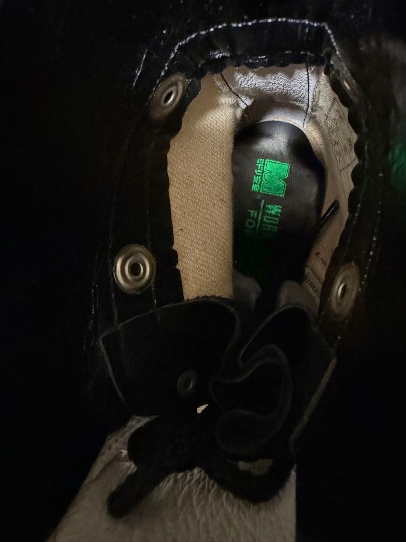 警察隊使用 編み上げブーツ 予備品 未使用 本革 25.5cm